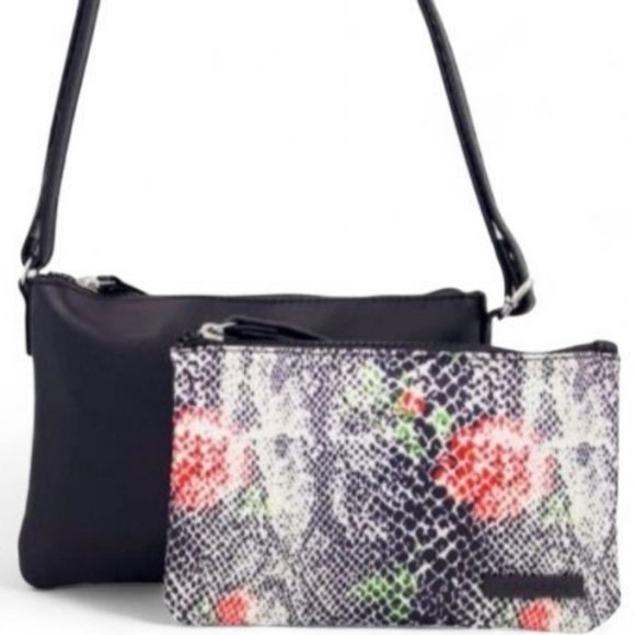 Tahari Women's Crossbody & Makeup Bag Duo NWT Downtown Watercolor - Picture 4 of 4